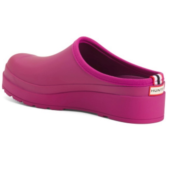 HUNTER Clogs Prismatic Pink Original Play Clogs Platform Waterproof NIB - Picture 8 of 11